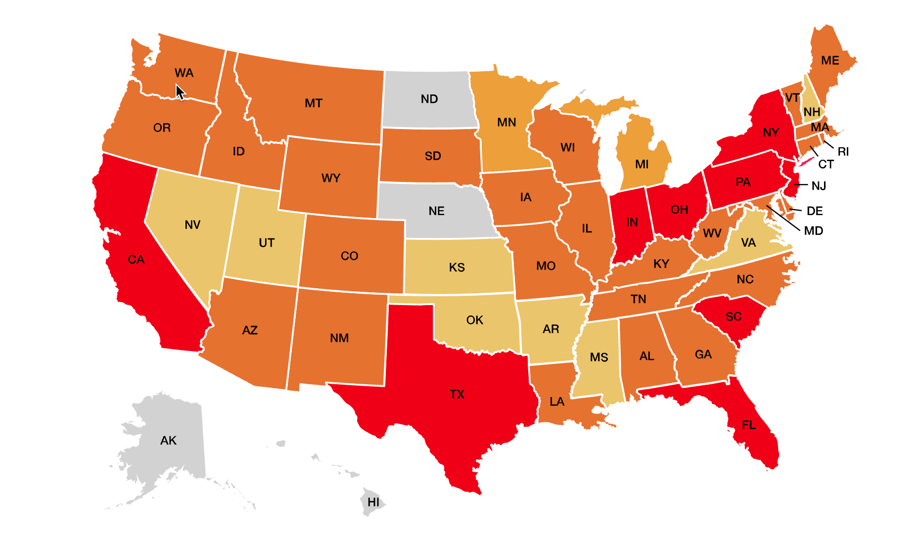 dog flu states map